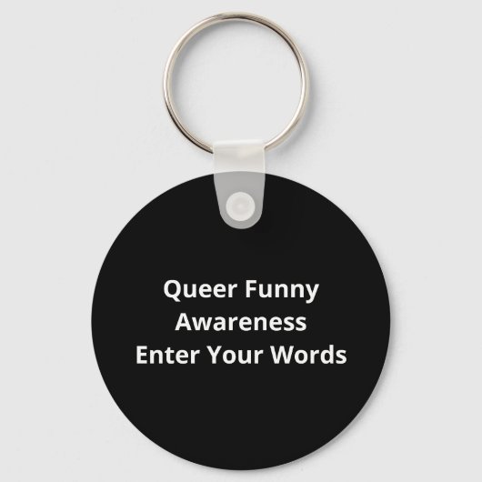 Oh Deer Queer Funny LGBTQ Pride Awareness Keychain (Achterkant)