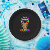 Oh Deer Queer Funny LGBTQ Pride Awareness  Papieren Bordje (Feest)