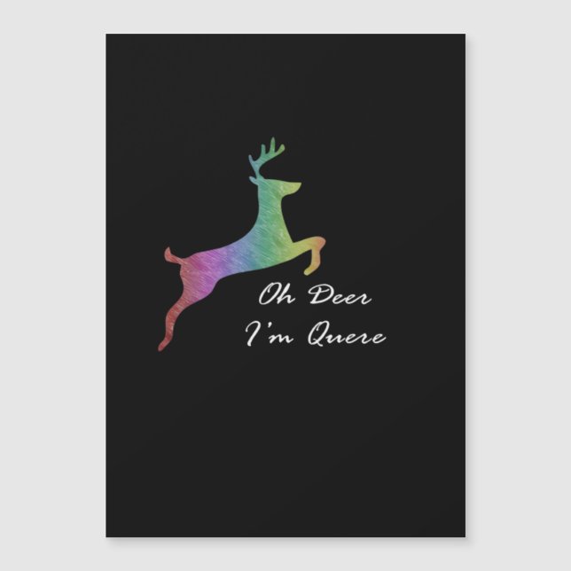 Oh Deer Queer Funny Pun LGBT Pride Celebration  (Voorkant)