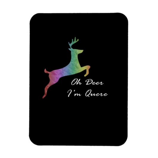 Oh Deer Queer Funny Pun LGBT Pride Celebration Magneet (Verticaal)