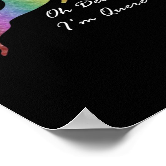 Oh Deer Queer Funny Pun LGBT Pride Celebration  Poster (Hoek)