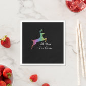 Oh Deer Queer Funny Pun LGBT Pride Celebration Servet (Insitu)