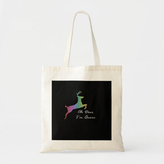 Oh Deer Queer Funny Pun LGBT Pride CelebraTote Bag Tote Bag (Voorkant)