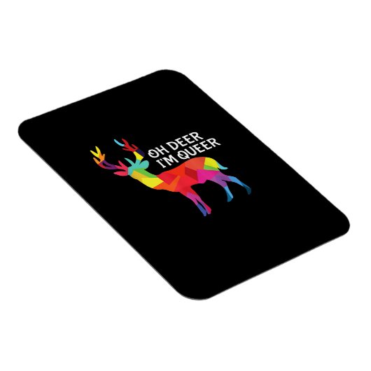 Oh Deer Queer Funny Pun LGBT Pride Design Magneet (Rechterzijde)