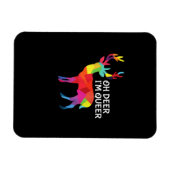 Oh Deer Queer Funny Pun LGBT Pride Design Magneet (Horizontaal)