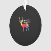 Oh Deer Queer Funny Pun LGBT Pride Design Ornament (voorkant)