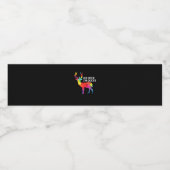 Oh Deer Queer Funny Pun LGBT Pride Design Waterfles Etiket (Enkel label)