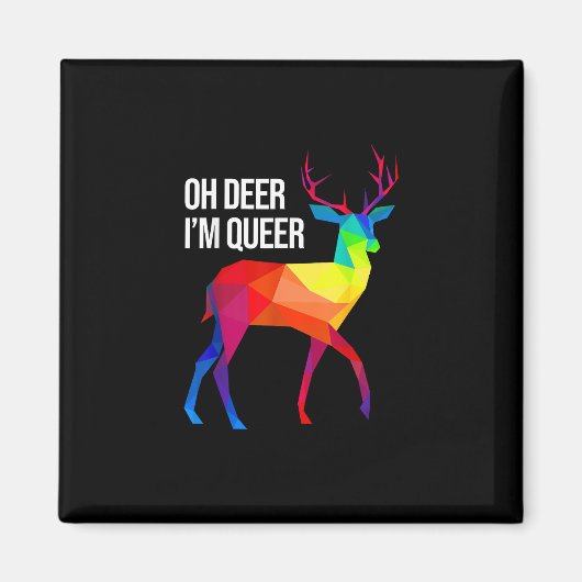 Oh Deer Queer LGBT Pride Celebration Design  Magneet (Voorkant)