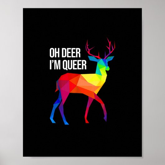 Oh Deer Queer LGBT Pride Celebration Design Poster (Voorkant)