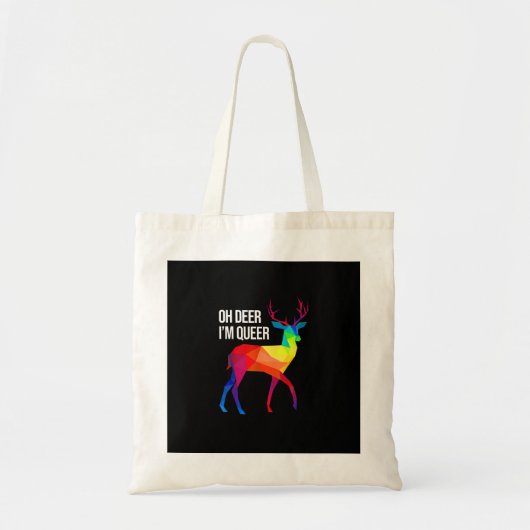 Oh Deer Queer LGBT Pride Celebration Design Tote Bag (Voorkant)