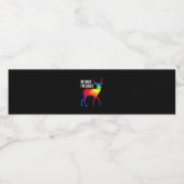 Oh Deer Queer LGBT Pride Celebration Design Waterfles Etiket (Enkel label)