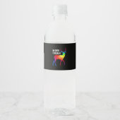 Oh Deer Queer LGBT Pride Celebration Design Waterfles Etiket (Voorkant)