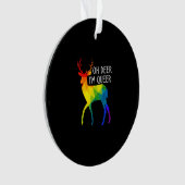 Oh Deer Queer LGBTQ Pride CelebratAcrylic Ornament (voorkant)