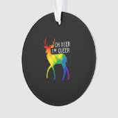 Oh Deer Queer LGBTQ Pride CelebratAcrylic Ornament (voorkant)