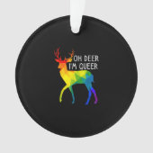 Oh Deer Queer LGBTQ Pride CelebratAcrylic Ornament (voorkant)