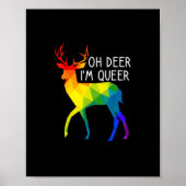 Oh Deer Queer LGBTQ Pride Celebration Month  Poster (Voorkant)