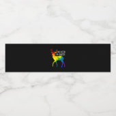 Oh Deer Queer LGBTQ Pride Celebration Month  Waterfles Etiket (Enkel label)