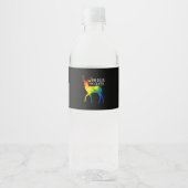 Oh Deer Queer LGBTQ Pride Celebration Month Waterfles Etiket (Voorkant)