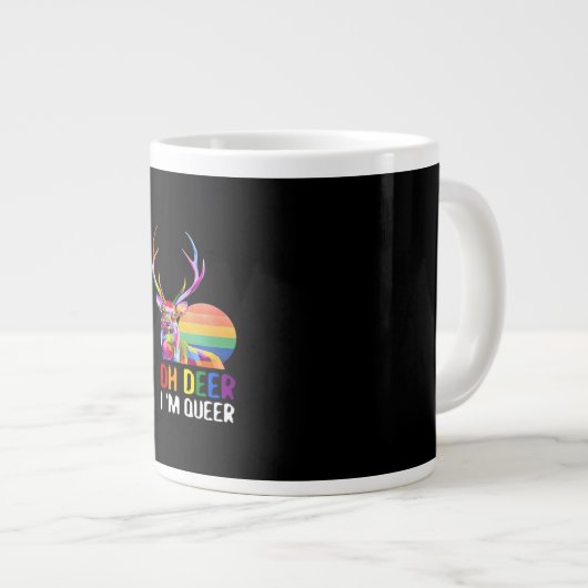 Oh Deer Queer Minimal Modern Style  Grote Koffiekop (Voorkant rechts)