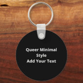 Oh Deer Queer Minimal Modern Style Keychain (Achterkant)