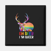 Oh Deer Queer Minimal Modern Style  Magneet (Voorkant)