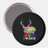 Oh Deer Queer Minimal Modern Style  Magneet (Voorkant / Achterkant)