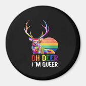 Oh Deer Queer Minimal Modern Style  Magneet (Voorkant)