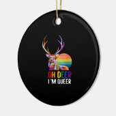 Oh Deer Queer Minimal Modern Style Ornament (Links)