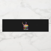 Oh Deer Queer Minimal Modern Style Waterfles Etiket (Enkel label)