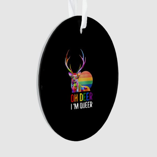 Oh Deer Queer Minimal Modern StyleAcrylic Ornament (voorkant)