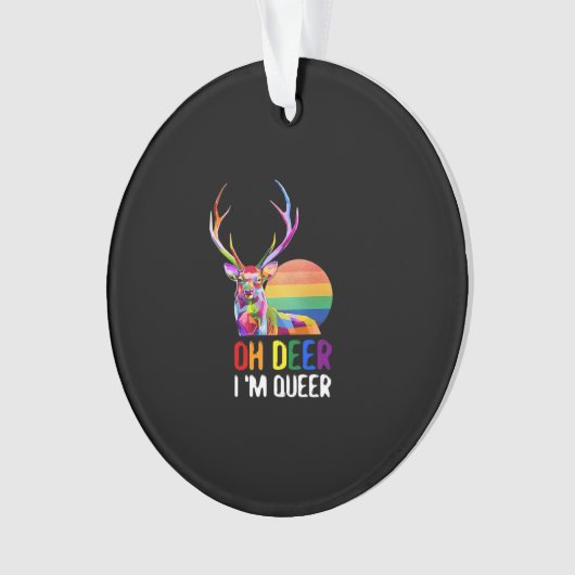 Oh Deer Queer Minimal Modern StyleAcrylic Ornament (voorkant)