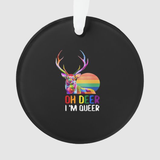 Oh Deer Queer Minimal Modern StyleAcrylic Ornament (voorkant)