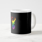 Oh Deer Queer Pride Celebration Funny LGBT Gift Grote Koffiekop (Voorkant rechts)