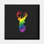 Oh Deer Queer Pride Celebration Funny LGBT Gift Magneet (Voorkant)