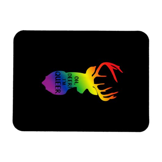 Oh Deer Queer Pride Celebration Funny LGBT Gift Magneet (Horizontaal)