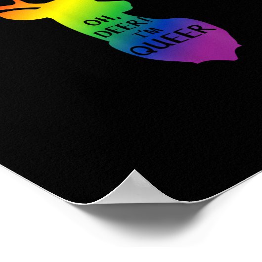 Oh Deer Queer Pride Celebration Funny LGBT Gift  Poster (Hoek)