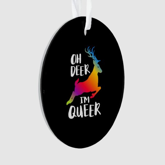 Oh Deer Queer Pride Minimal ArtistAcrylic Ornament (voorkant)