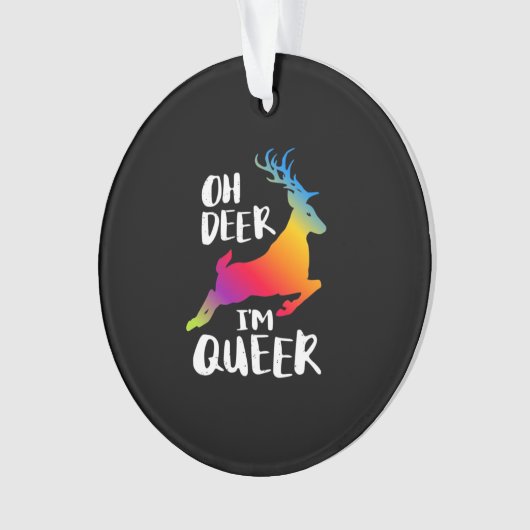 Oh Deer Queer Pride Minimal ArtistAcrylic Ornament (voorkant)
