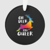 Oh Deer Queer Pride Minimal ArtistAcrylic Ornament (voorkant)