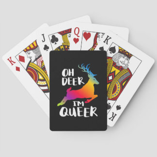 Oh Deer Queer Pride Minimal Artistic Style Pokerkaarten