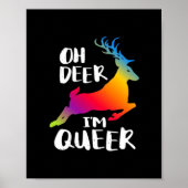 Oh Deer Queer Pride Minimal Artistic Style  Poster (Voorkant)
