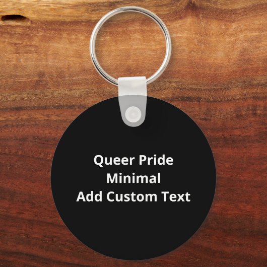 Oh Deer Queer Pride Minimal Artistic StyleKeychain Sleutelhanger (Achterkant)