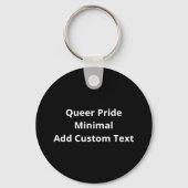 Oh Deer Queer Pride Minimal Artistic StyleKeychain Sleutelhanger (Achterkant)
