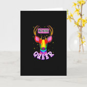 Oh Deer Queer Pride Month Celebration Gift Kaart (Gele Bloem)