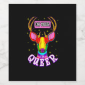 Oh Deer Queer Pride Month Celebration Gift Wijn Etiket (Enkel label)