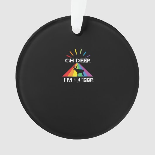 Oh Deer Queer Trendy Aesthetic Design Ornament (voorkant)