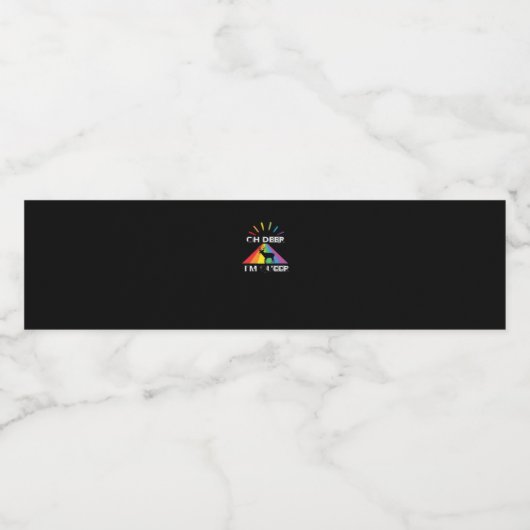 Oh Deer Queer Trendy Aesthetic Design  Waterfles Etiket (Enkel label)