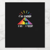 Oh Deer Queer Trendy Aesthetic Design  Wijn Etiket (Enkel label)