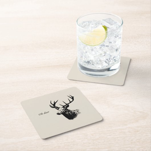 Oh Deer Reindeer Kartonnen Onderzetters (Insitu)