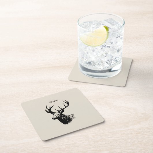 Oh Deer Reindeer Kartonnen Onderzetters (Insitu)
